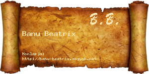 Banu Beatrix névjegykártya